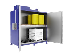 Drum heating cabinets